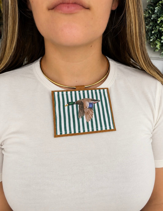 MALLARD STRIPE PENDANT NECKLACE
