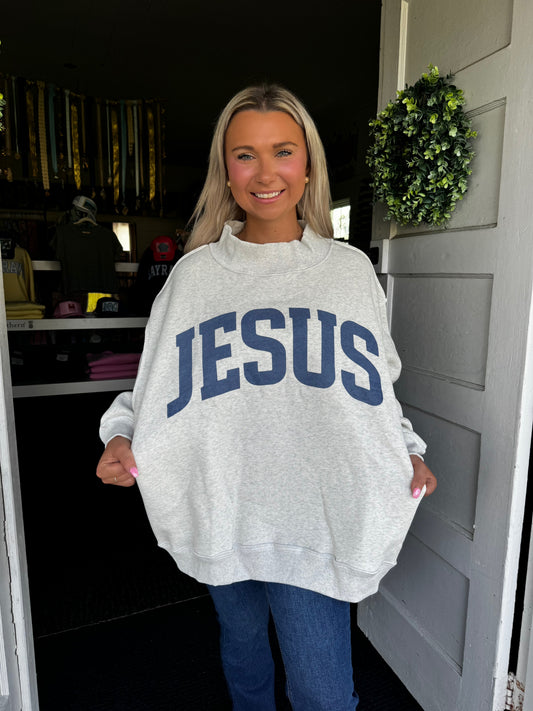 JESUS (GOD IS GOOD) REVERSIBLE MOCKNECK