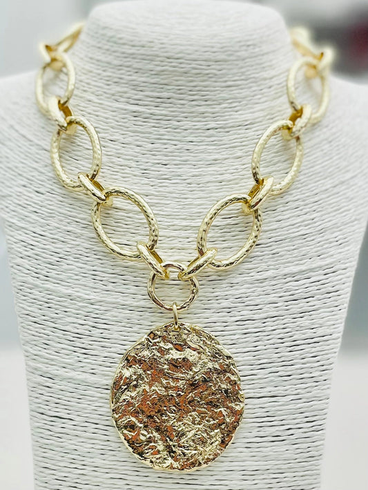 HAMMERED CHAIN NECKLACE