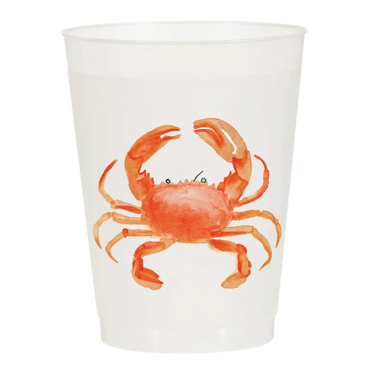 Stone Crab Frosted Cups | Set of 6