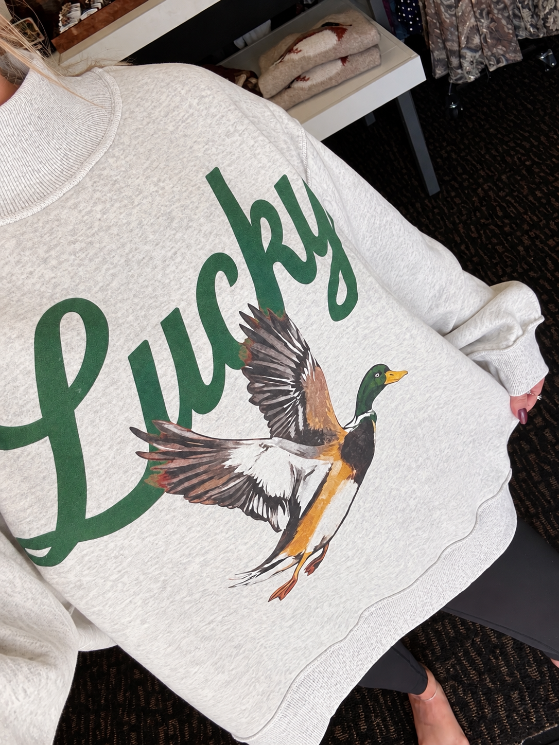 LUCKY DUCK MOCKNECK IN GREY