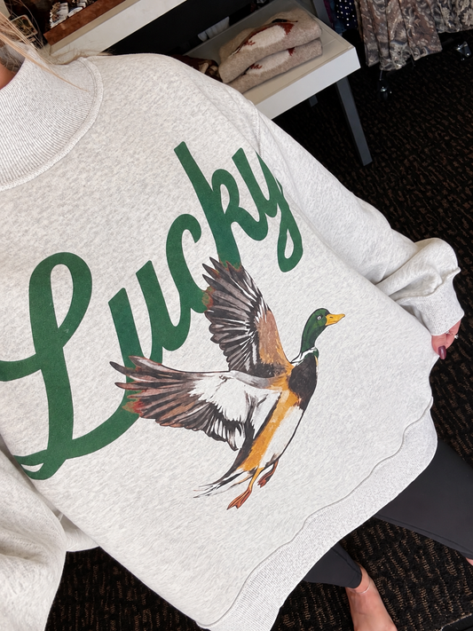 LUCKY DUCK MOCKNECK IN GREY