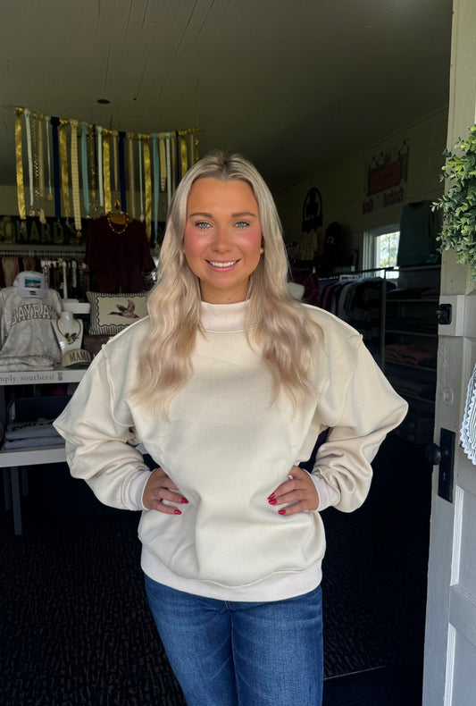 TAN MOCKNECK