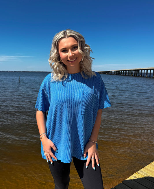 EVERYDAY STAPLE TOP IN OCEAN BLUE