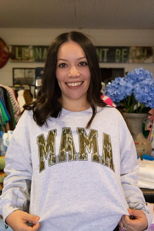 CAMO MAMA CREWNECK