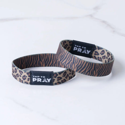 Tap To Pray Wristband – Safari Leopard