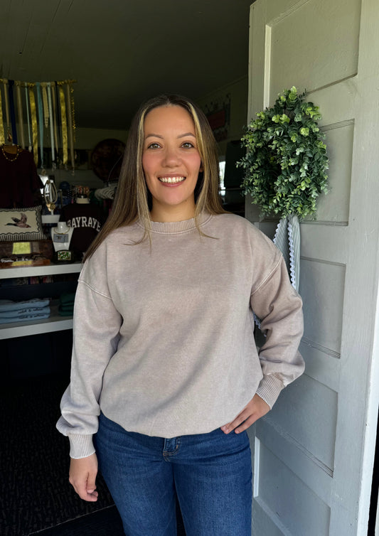 EVERYDAY CREWNECK IN TAN