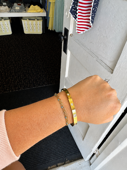 GOLDEN HOUR STAINLESS-STEEL WATERPROOF BANGLE