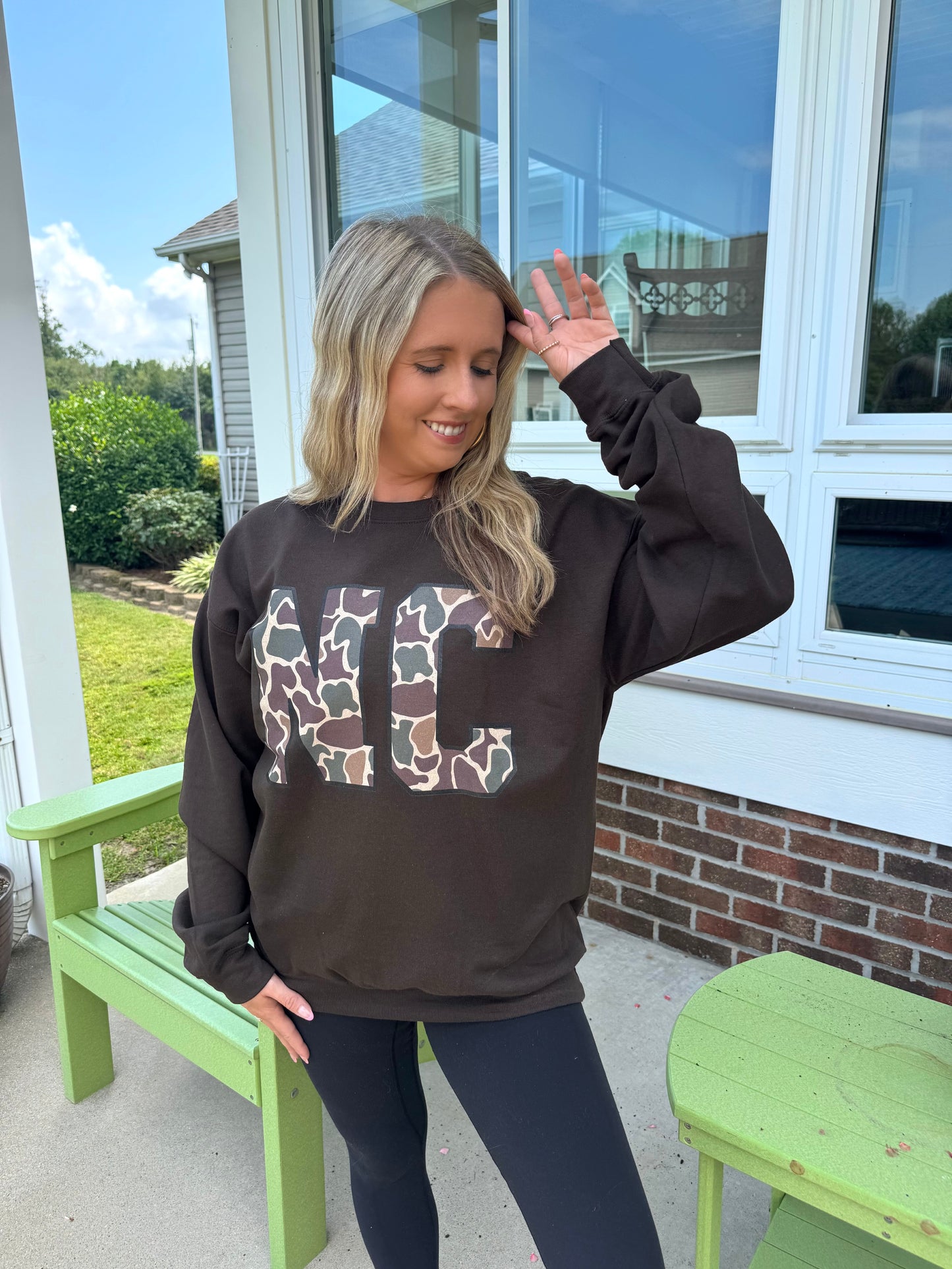 NC Camo Chocolate Crewneck