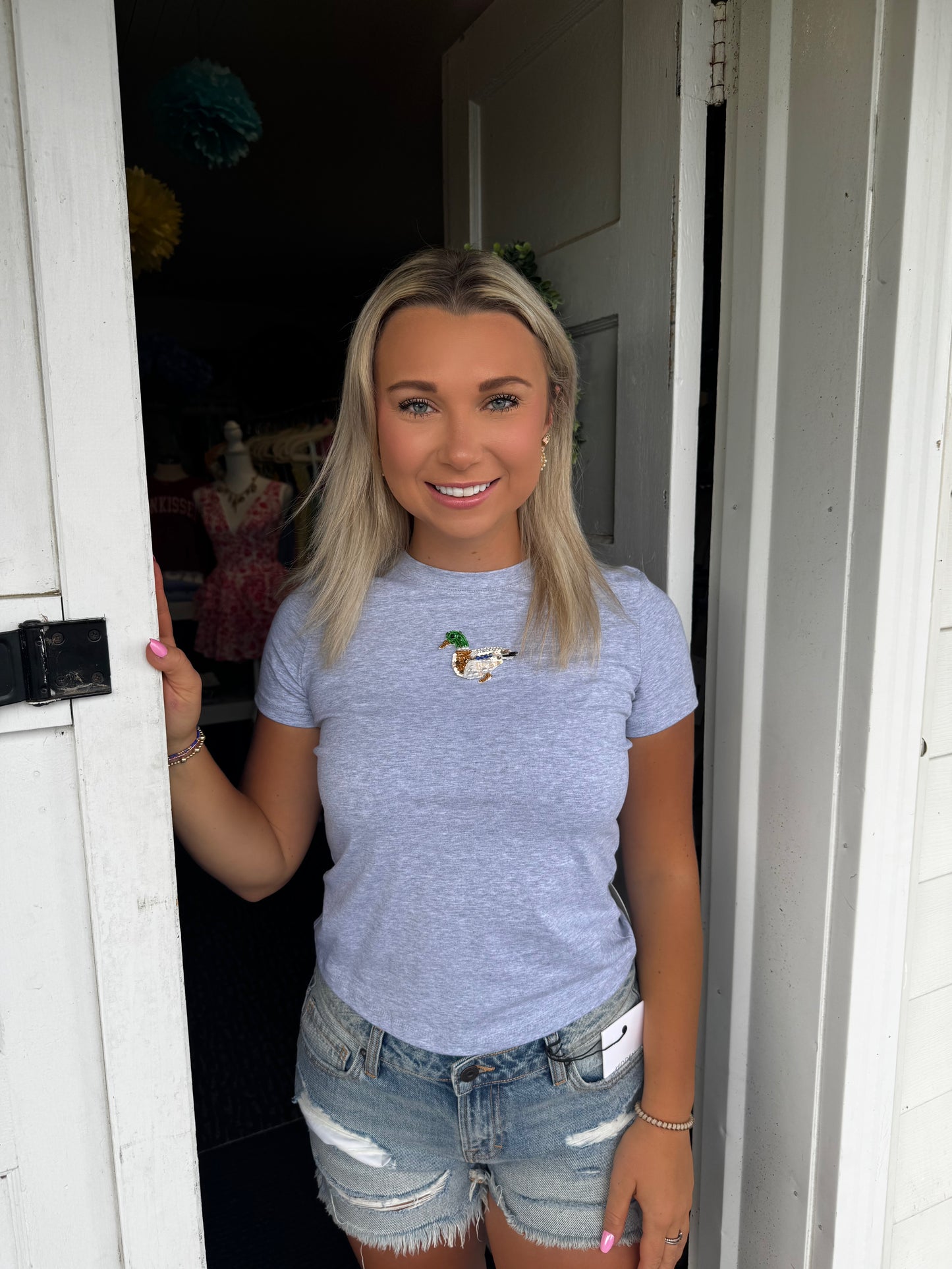 SEQUIN DUCK TEE
