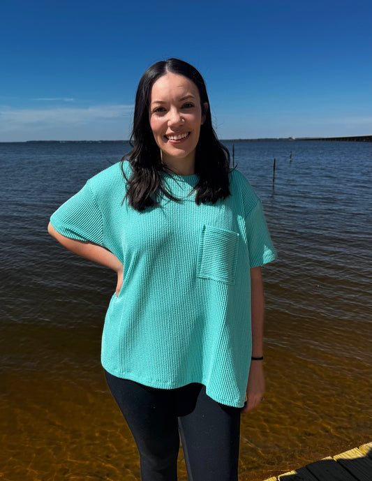 EVERYDAY STAPLE TOP IN TURQUOISE