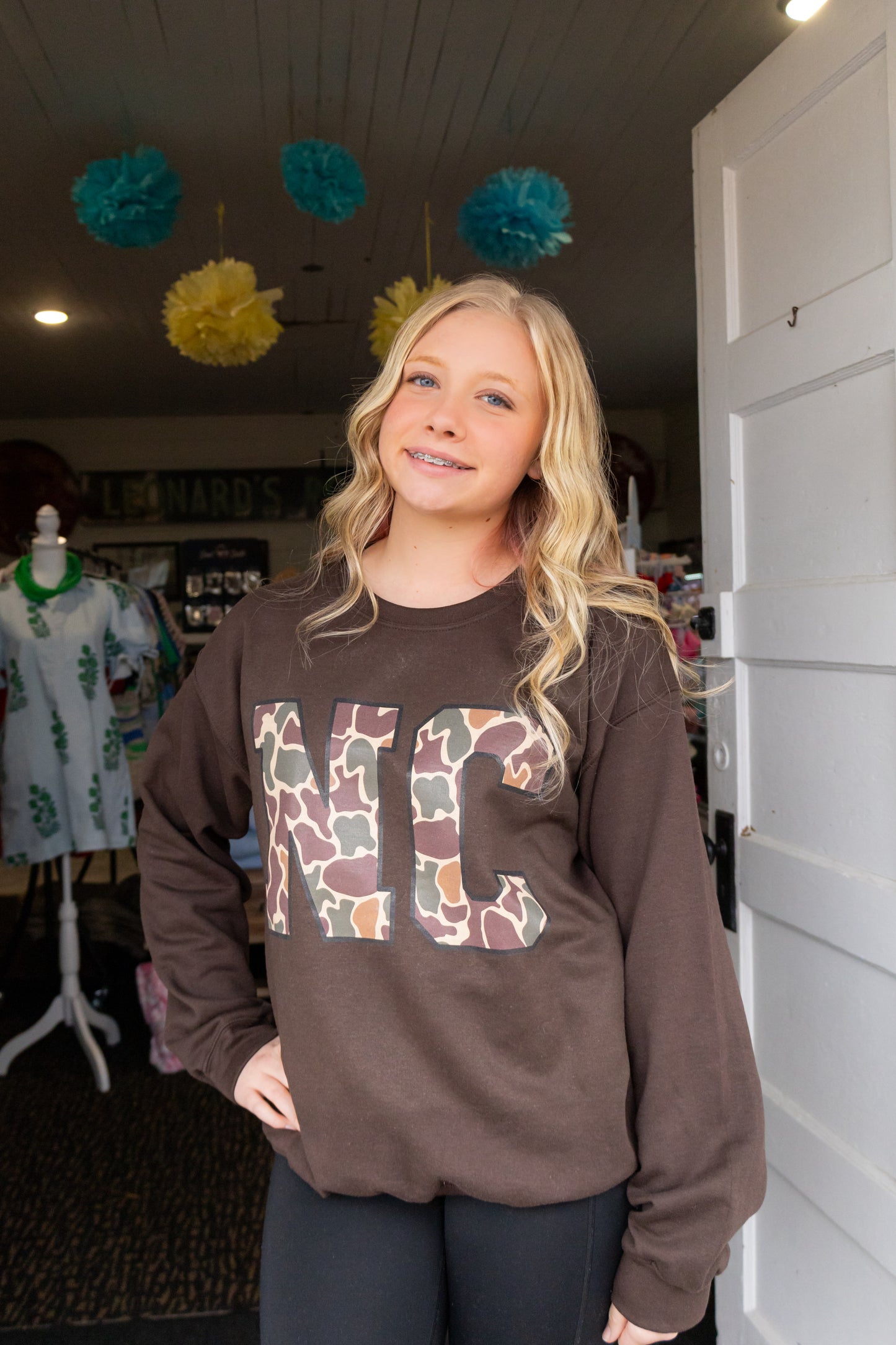 NC CAMO CREWNECK