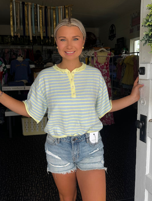 SHORE THING TOP IN BLUE
