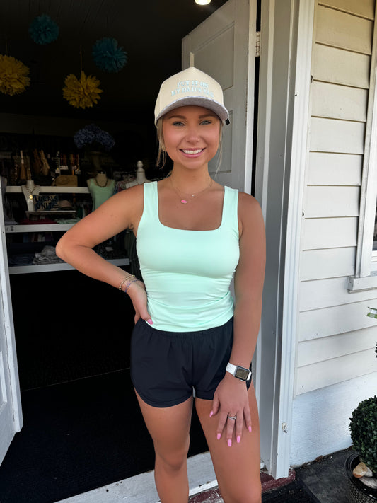 POLLY TANK IN LIME GREEN