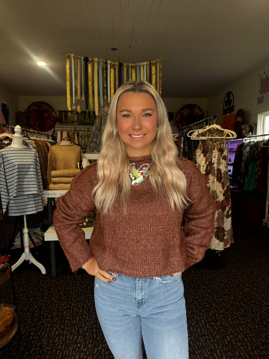COZY HOUR SWEATER IN CHOCOLATE