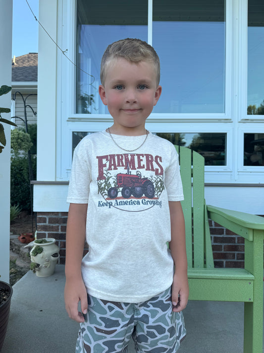 Farmers Keep America Growing Red Tractor Tee