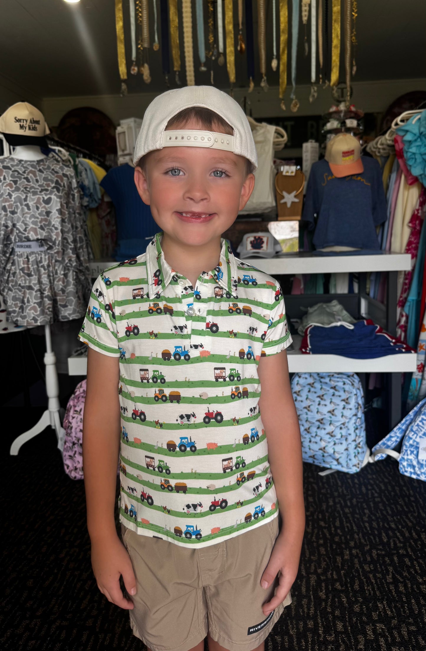 FARM STRIPES POLO SHIRT