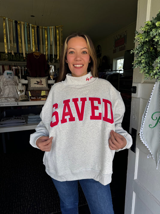 SAVED BY GRACE MOCKNECK