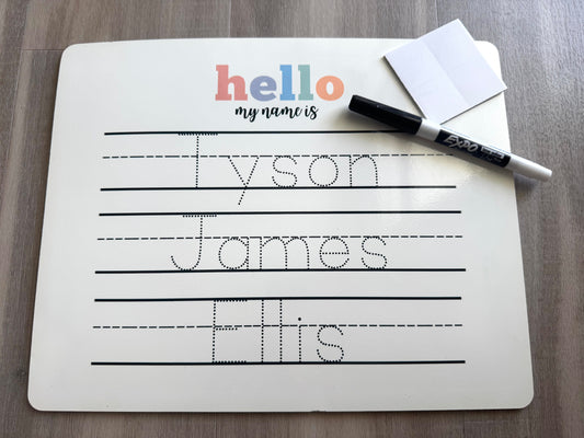 Kids Personalized Dry-Erase Board - Hello My Name Is