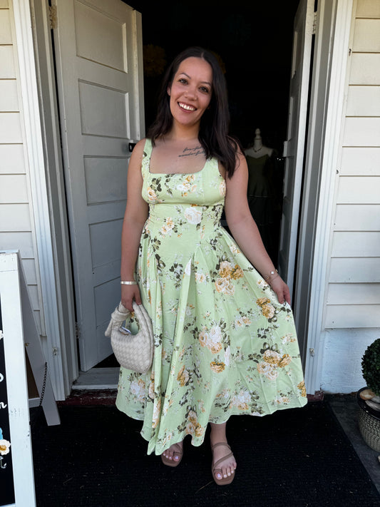 SEAFOAM GARDEN DRESS