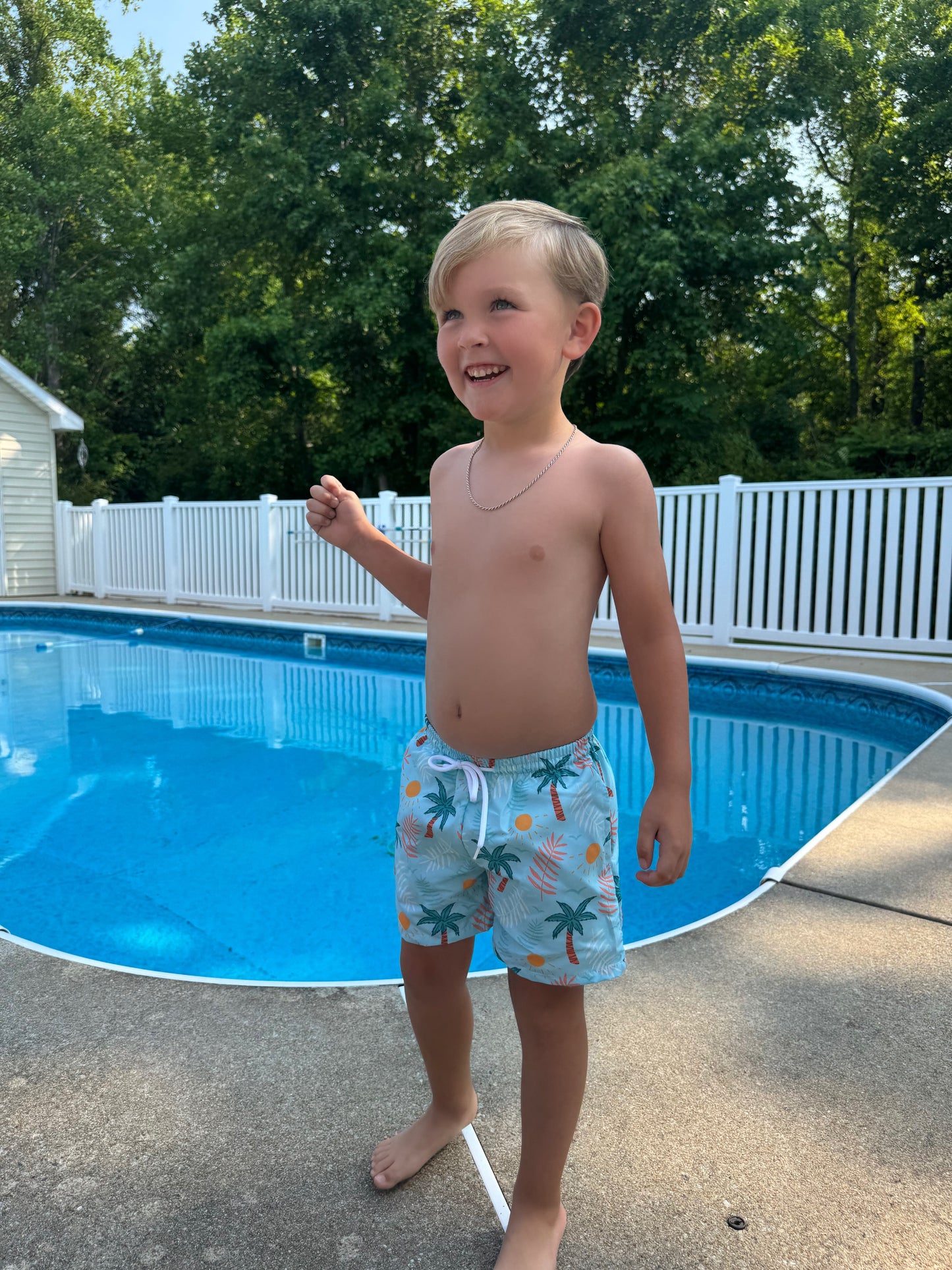 Palm Tree Swim Trunks