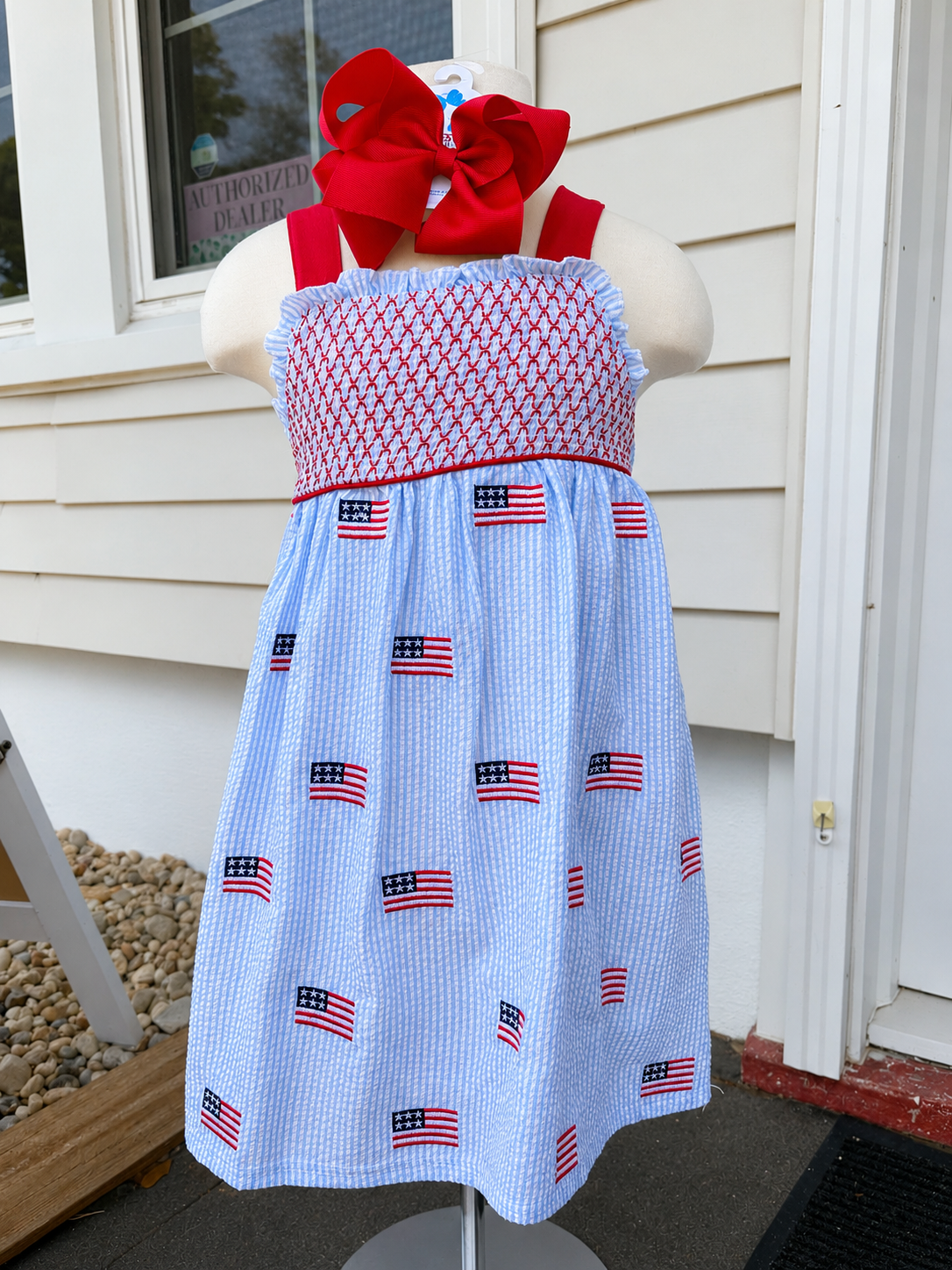 STAR SPANGLED SMOCKED DRESS