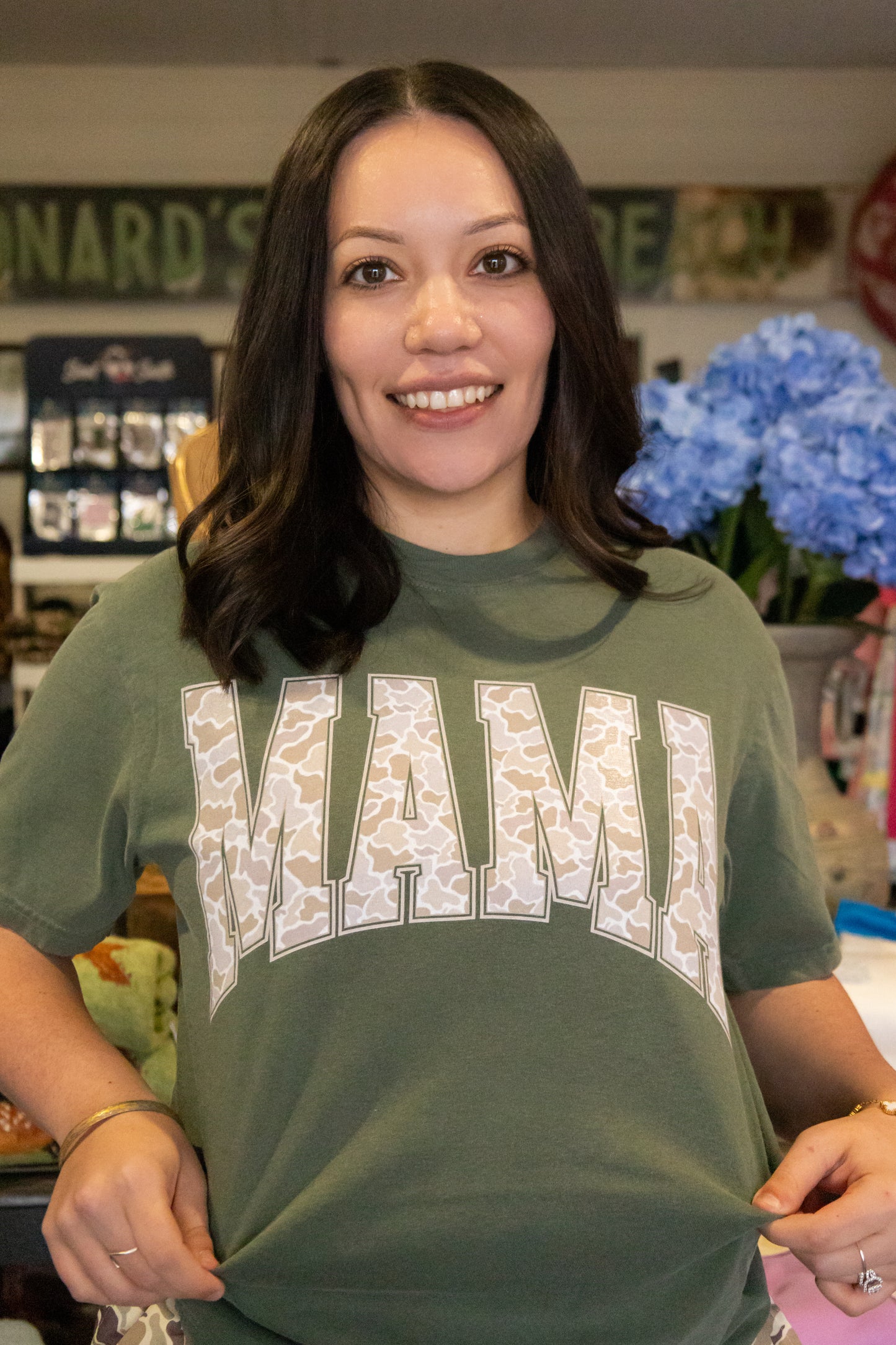 Green Camo Mama Tee