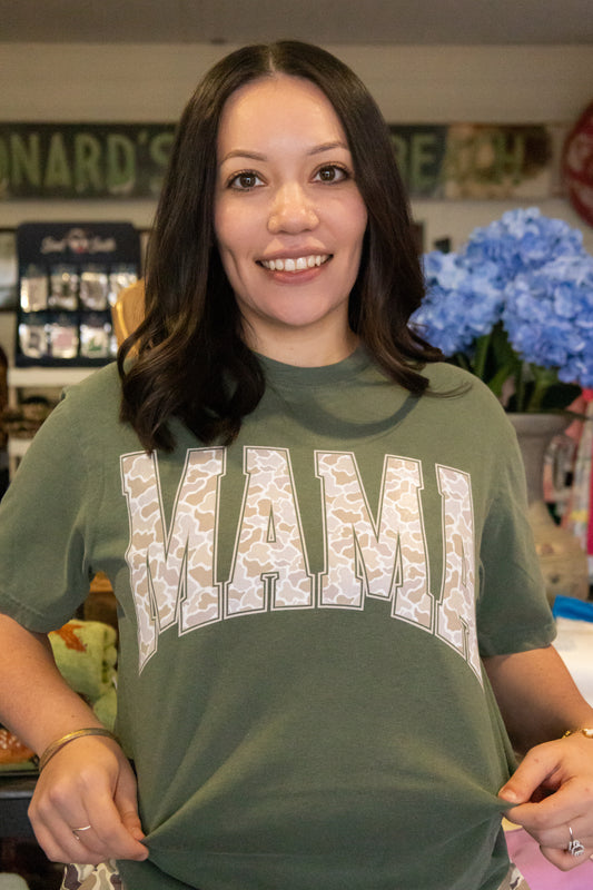 Green Camo Mama Tee