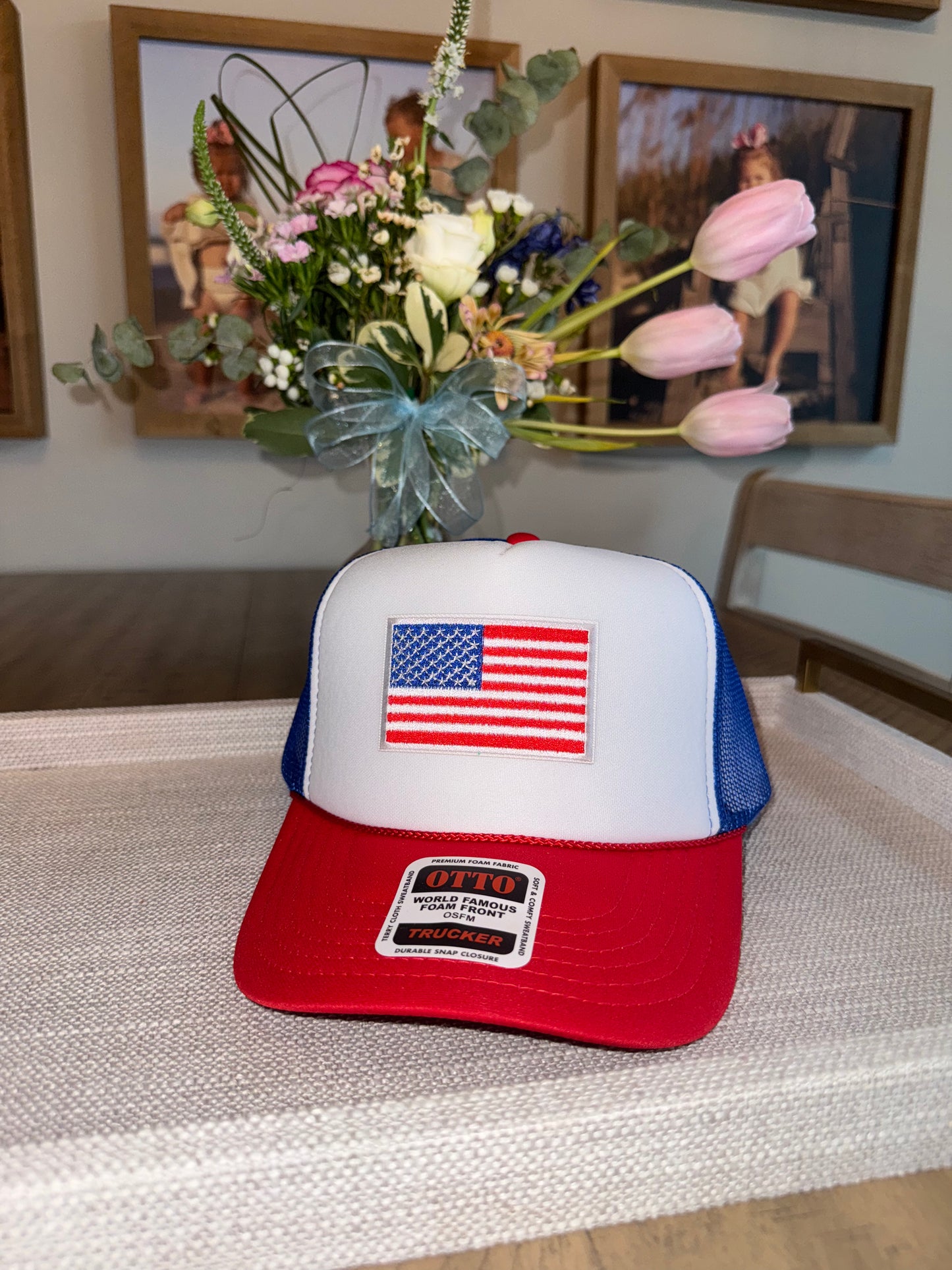 American Flag Trucker Hat