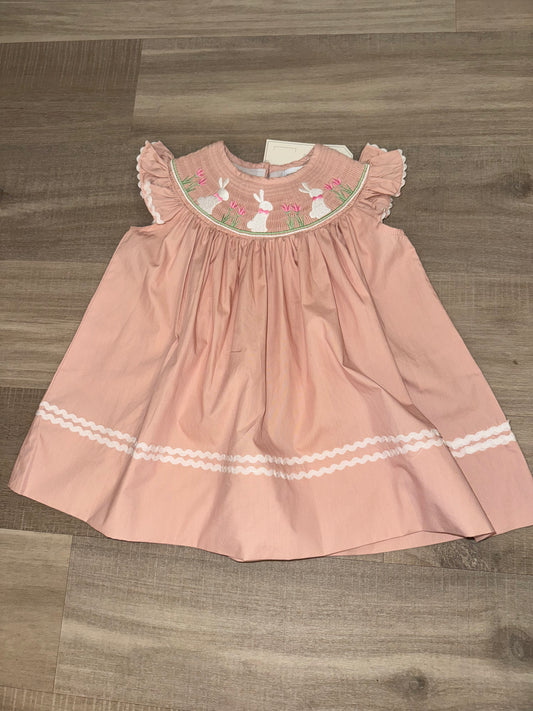 Light Pink Easter Smocked Bishop Dress