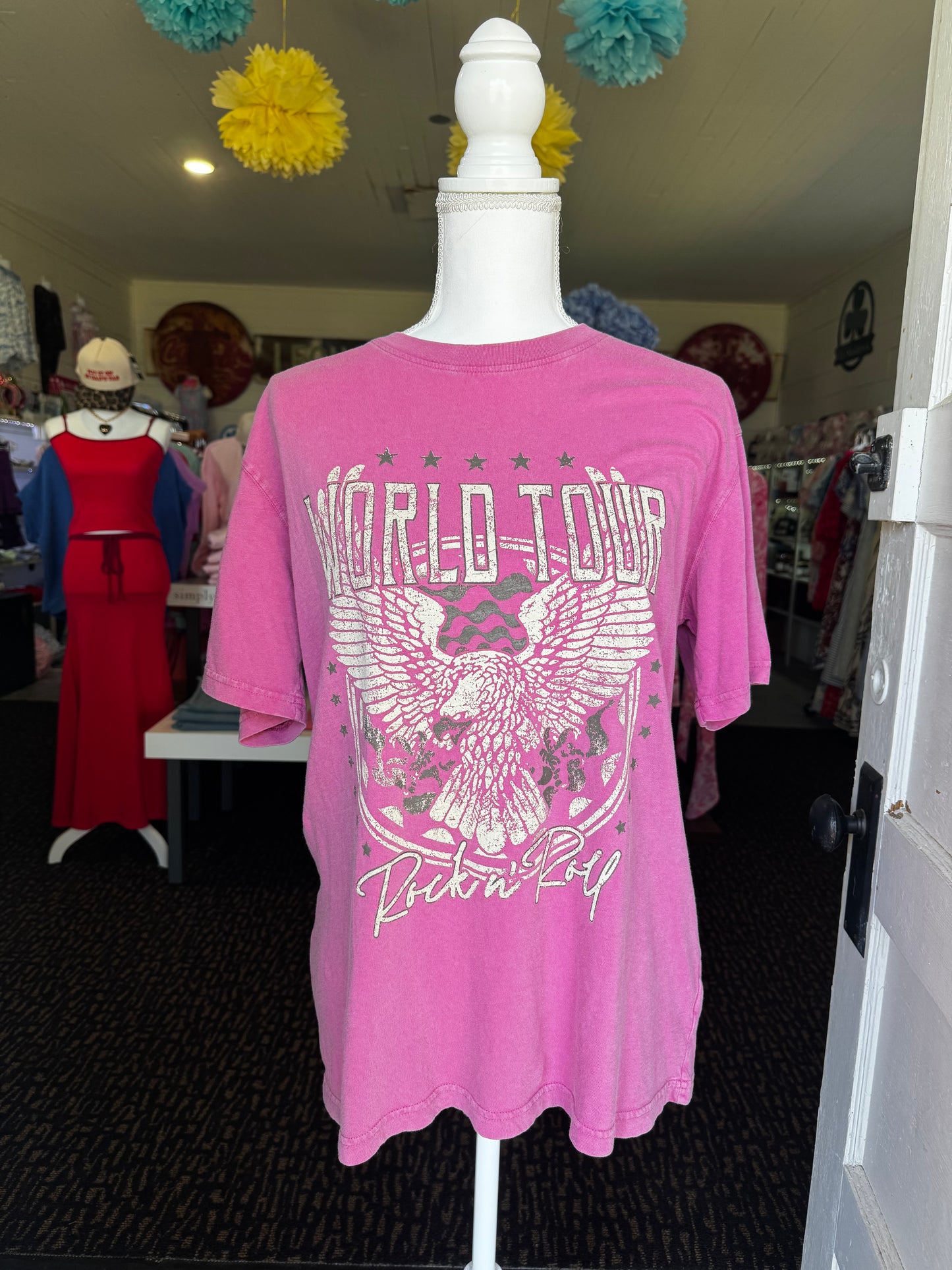 WORLD TOUR FULL LENGTH TEE - SIZE SMALL