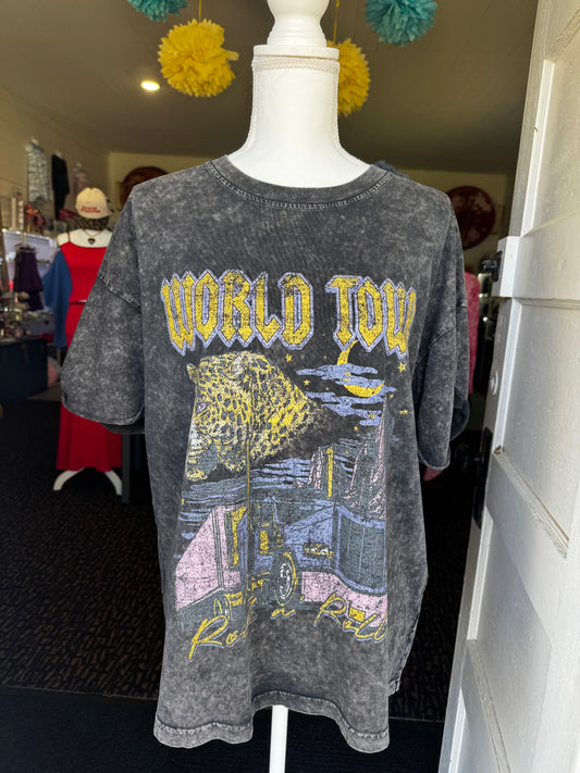 WORLD TOUR FULL LENGTH TEE - SIZE SMALL