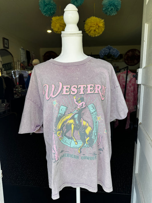 WESTERN FULL LENGTH TEE - SIZE SMALL
