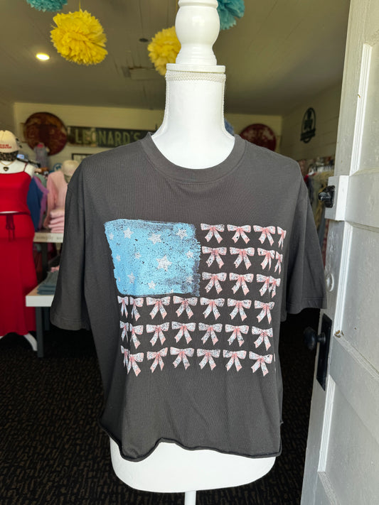 USA CROPPED TEE - SIZE LARGE