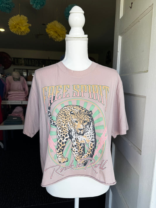 FREE SPIRIT CROPPED TEE - SIZE LARGE