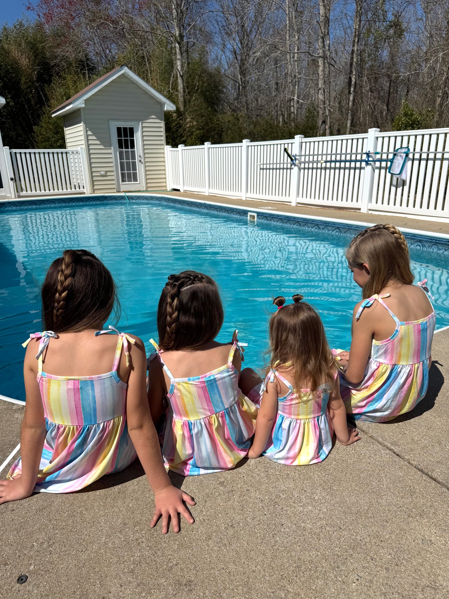 Somewhere Over the Rainbow Smocked Dress