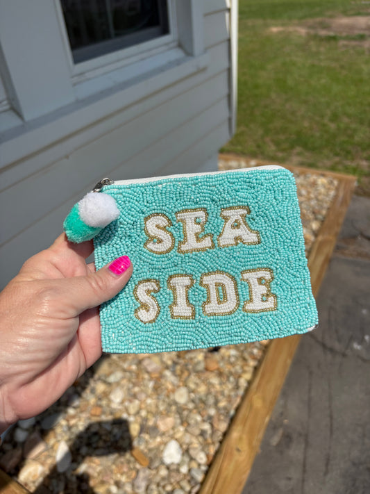 SEA SIDE BEADED POUCH