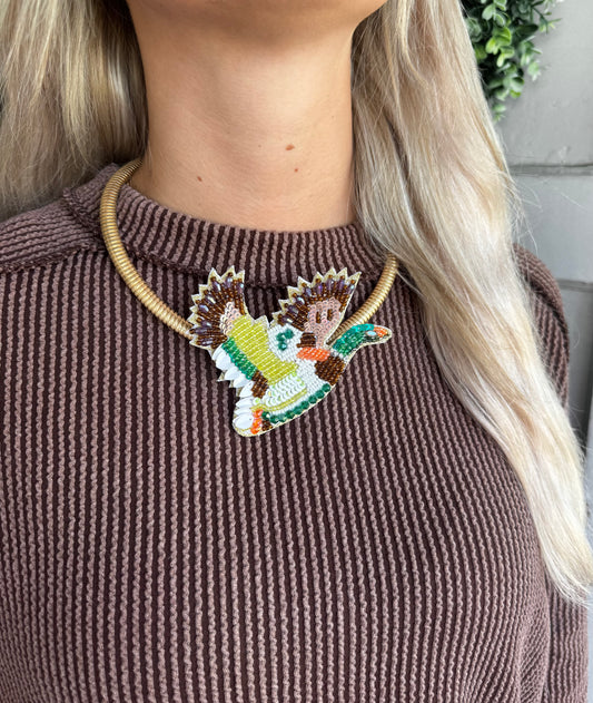 BEADED MALLARD NECKLACE