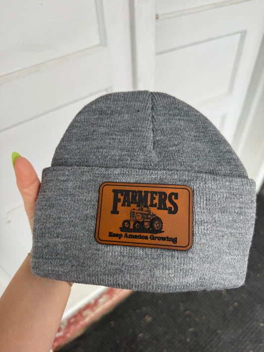Farmers Keep America Growing Beanie in Grey