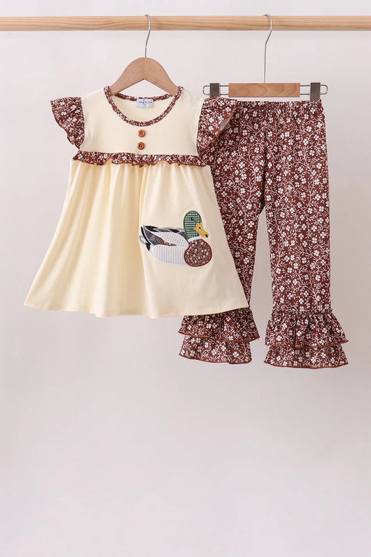 AUTUMN MALLARD RUFFLE PANTS SET