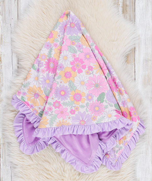 Purple Spring Florals Blanket