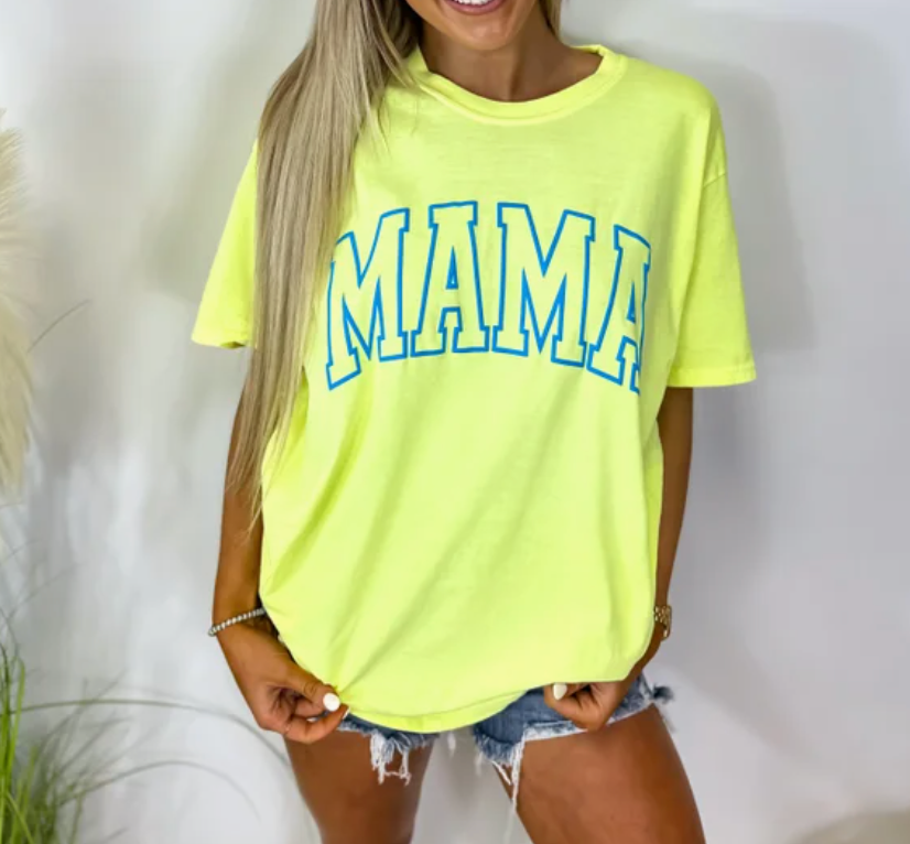 Mama Neon Lemon Graphic Tee