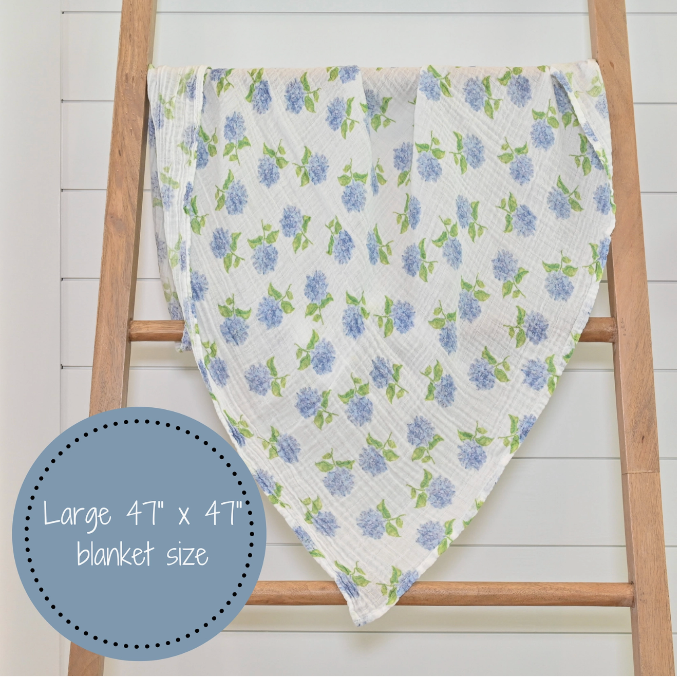 Hydrangea Baby Swaddle Blanket