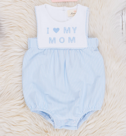 Blue I <3 My Mom Bubble