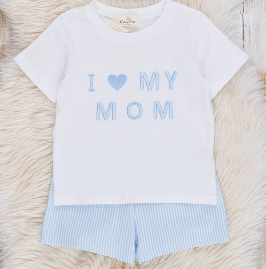 Blue I <3 My Mom Set