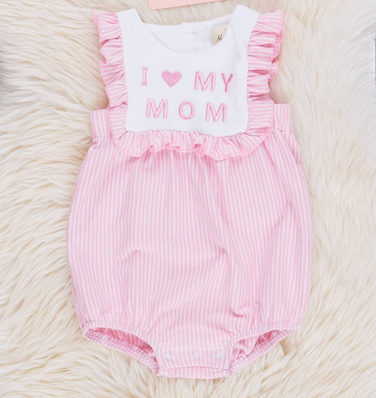 Pink I <3 My Mom Bubble