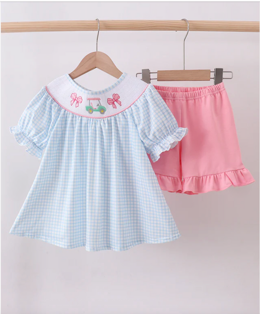SMOCKED GOLF SET