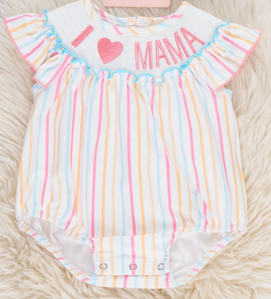 I <3 MAMA STRIPE BUBBLE