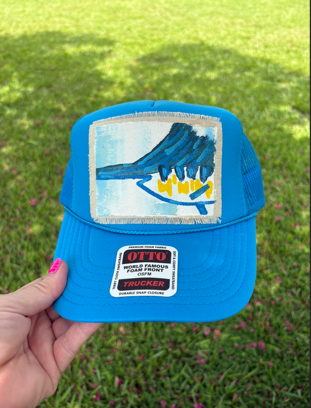FISH HAND PAINTED HAT