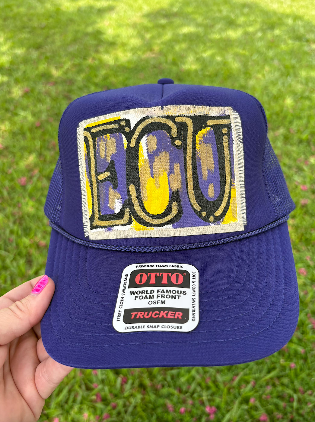 PURPLE ECU HAND PAINTED HAT